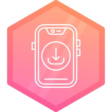 Cep telefonu simgesinin vektör illüstrasyonu