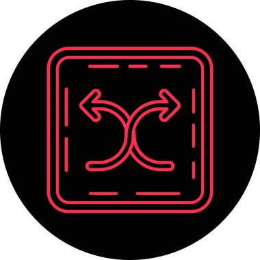 Eğilim biçimi izole edilmiş arkaplanda ok simgesi