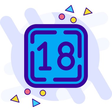 Sekiz numaralı simge. bir numaralı tabela vektör simgelerinin düz renk konturu