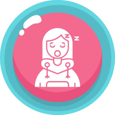 Kadın. Web simgesi basit illüstrasyon