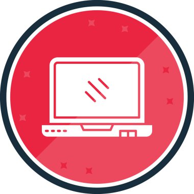 Dizüstü bilgisayar simgesi vektör çizimi