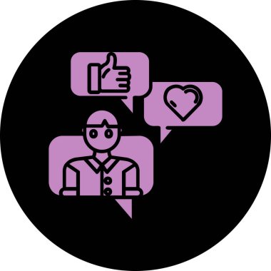 Aşk simgesi vektör illüstrasyonu