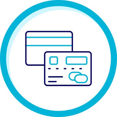 Kredi kartı ikonu vektör illüstrasyonu