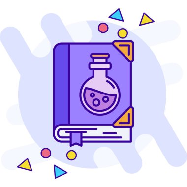 Laboratuvar deney renk simgesi. Bilim araştırması. vektör illüstrasyonu