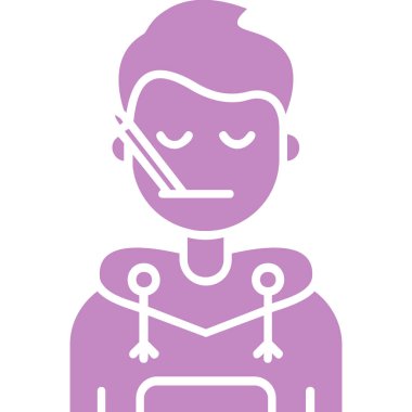 Çapraz yarasa ve maskeli adam, vektör çizimi, renk simgesi