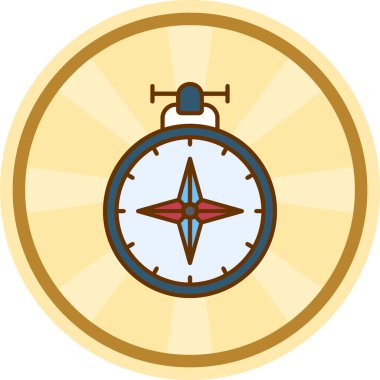 Pusula. Web simgesi vektör illüstrasyonu