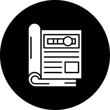 Belge simgesinin vektör illüstrasyonu