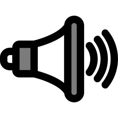 Konuşmacı. Web simgesi basit illüstrasyon