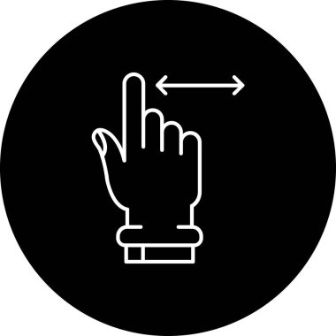 Bir el simgesinin vektör illüstrasyonu