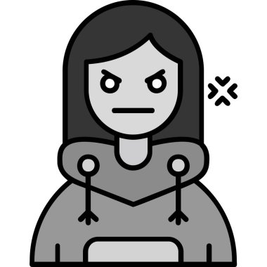 Kadın zombi simgesi, taslak biçimi