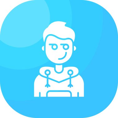 Çanta simgesi, illüstrasyonu, vektörü olan adam