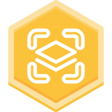 blok zinciri ağ kripto para birimi simgesi ana hat biçiminde