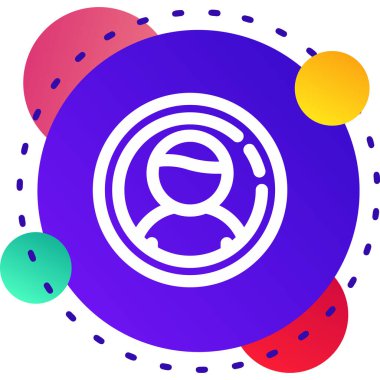 Renkli Kumarhane çipleri simgesi beyaz arkaplanda izole edildi. Kumarhane kumarı. Kademeli rastgele dinamik şekiller. Vektör İllüstrasyonu