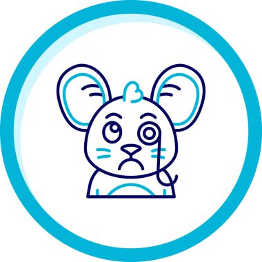 Beyaz arkaplanda çizgi tavşan simgesi izole edildi. Renkli taslak konsepti. Vektör.