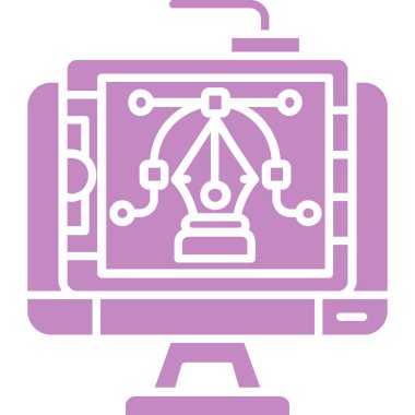 robot. Web simgesi basit illüstrasyon