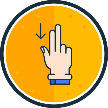 parmak jest ikon vektör illüstrasyonu