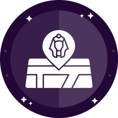 Modern b 'nin vektör çizimi harita simgesinden yoksun