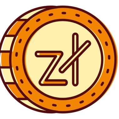 Bir karikatür madeni paranın vektör çizimi