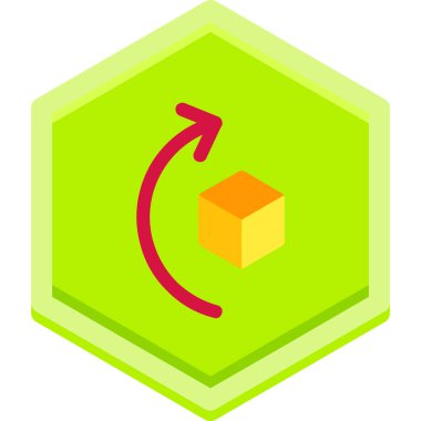 Yeşil bir küpün vektör illüstrasyonu