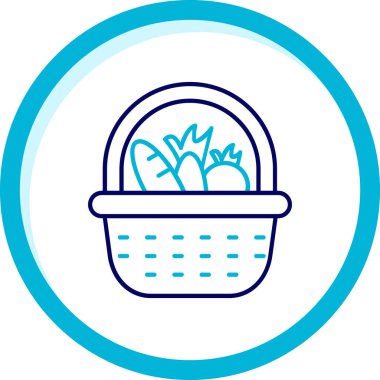 Sepet. Web simgesi basit illüstrasyon