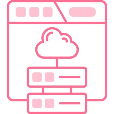 bulut depolama simgesi, basit tasarım