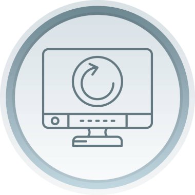 vektör lcd simgesi illüstrasyonu