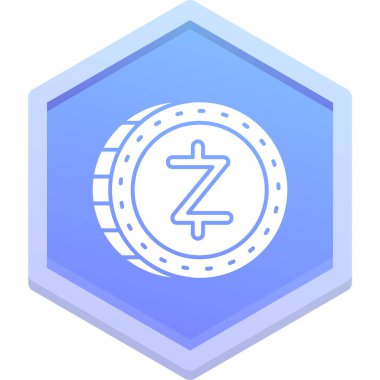 zz şifreleme para simgesi izometrik 3d biçiminde