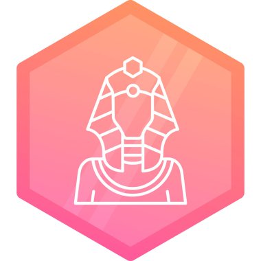 Beyaz arka planda izole edilmiş Antik Yunan Mısır simgesi. Eski Mısır 'dan kalma. vektör