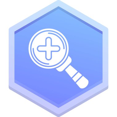 Büyütme cam simgesi, vektör illüstrasyonu