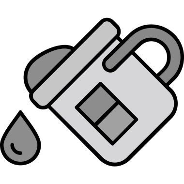 Şişe su ikonu ana hatlarıyla doldurulmuş