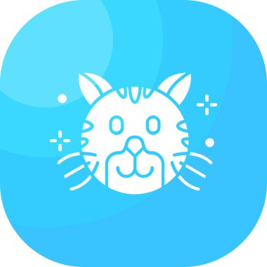 Hayvan kedi hayvan simgesi taslak biçiminde