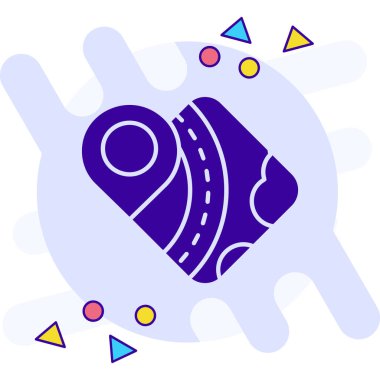 Bir araba simgesinin vektör illüstrasyonu