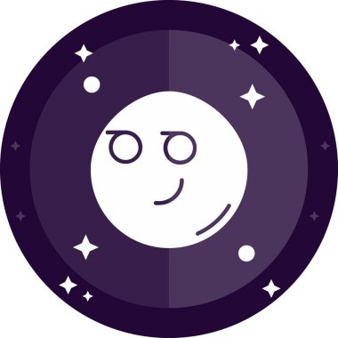 Bir ay simgesinin vektör illüstrasyonu