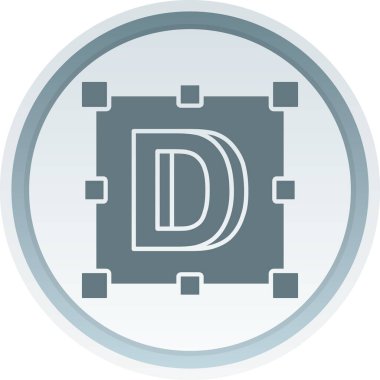 D harfi logo tasarım şablonu. Vektör çizim