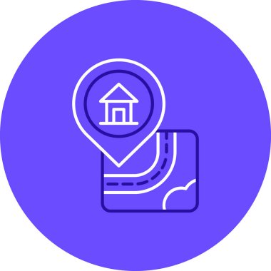 konum haritası simgesi, vektör illüstrasyonu