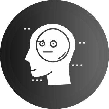 Beyin simgesi olan bir insan kafasının vektör çizimi