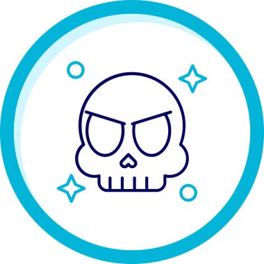 çizgi cadılar bayramı maskesi simgesi beyaz arkaplanda izole edildi. Cadılar bayramı partin kutlu olsun. Renkli taslak konsepti. vektör