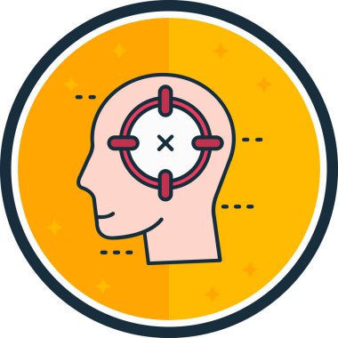 Beyin. Web simgesi basit illüstrasyon