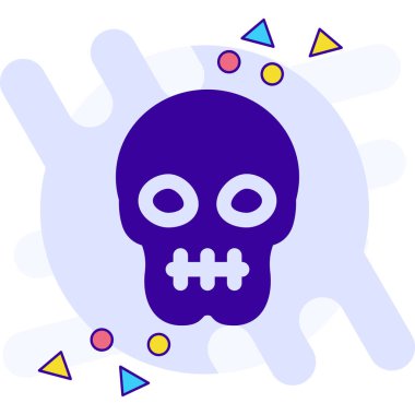 Cadılar Bayramı Kafatası. Web simgesi