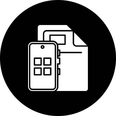 cep telefonu simgesi, basit vektör illüstrasyonu