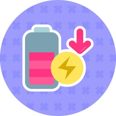 pil simgesi, vektör illüstrasyonu