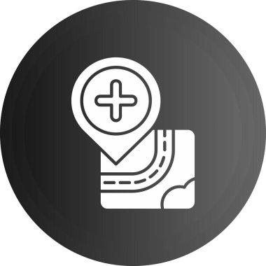 GPS konum simgesi, GPS navigasyon ve harita, GPS konum işareti, vektör illüstrasyonu, katı simge şablon arka planı, düz biçim. eps