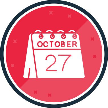 Takvim tarihinin vektör illüstrasyonunda Ekim 29 takvim simgesi