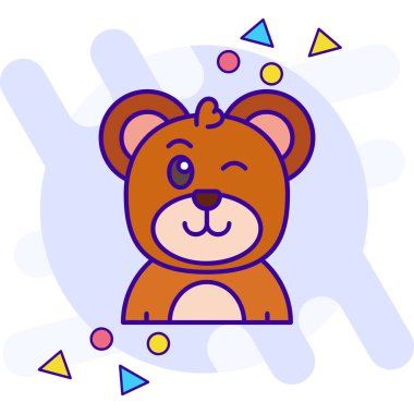 Ayı simgesi vektör illüstrasyonu