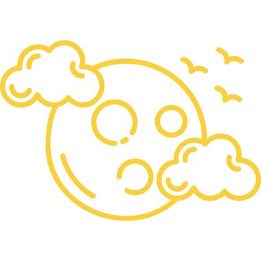 Bulutlu bir çizgi ayın soğuk gradyan çizgisi