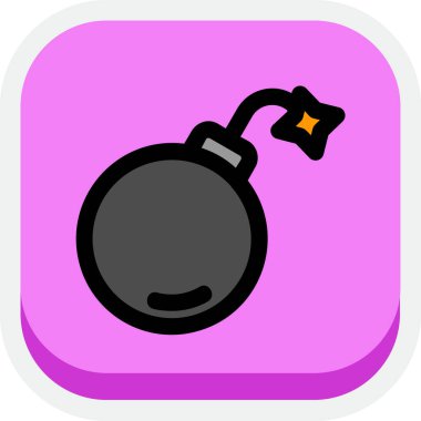 bomba simgesi soyut bir grupta izole edildi