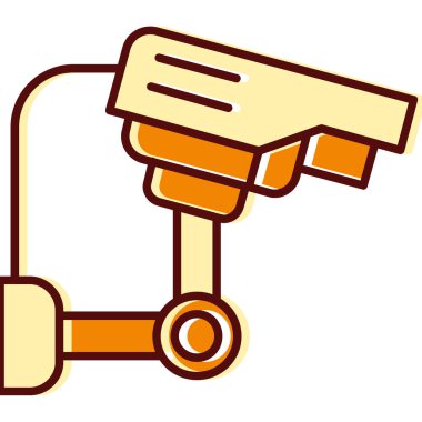 CCTV kamera simgesi, vektör illüstrasyonu