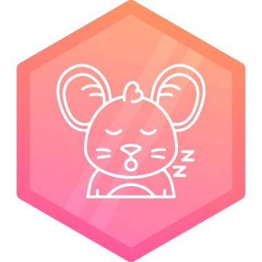 Uyuyan bir ayının şirin çizgi film ikonunun vektör çizimi