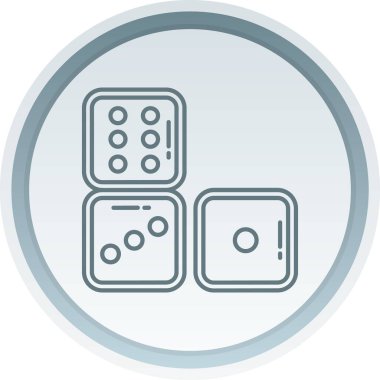 zar. Web simgesi basit illüstrasyon