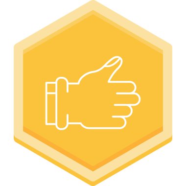 Bir el simgesinin vektör illüstrasyonu